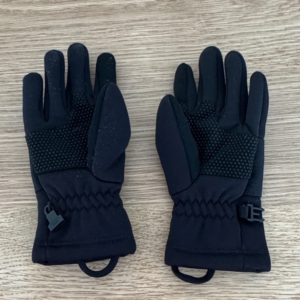 The North Face Kids Fleece-Lined Black Winter Gloves, NWOT
